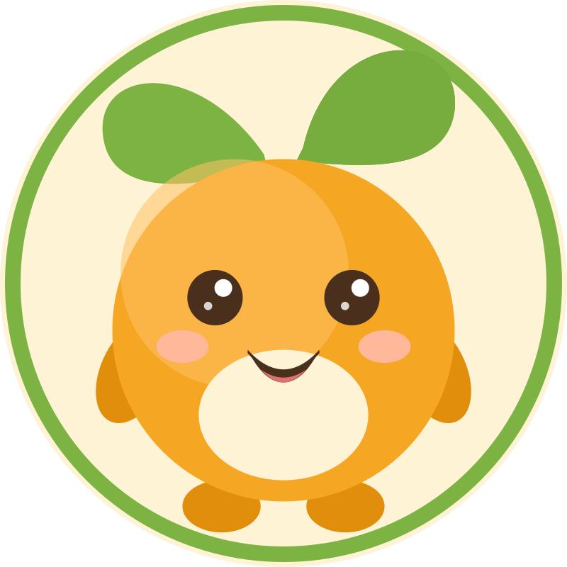 Nispi, un personaje redondo de color naranja