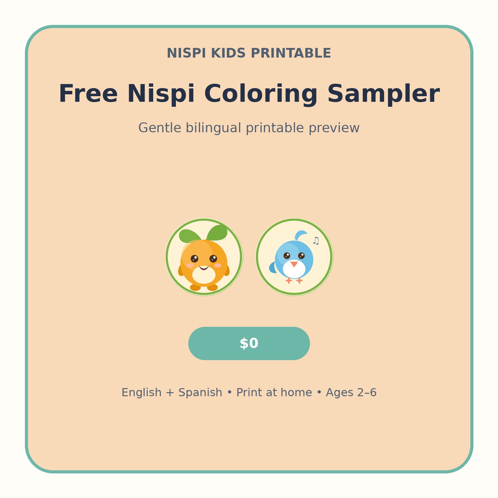 Portada del muestrario gratis de Nispi para colorear